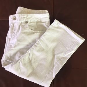 LA Idol USA cropped white denim jeans
